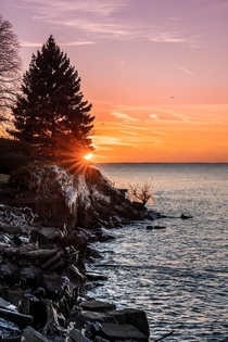 Sunset over Lake Erie Vermilion OH 