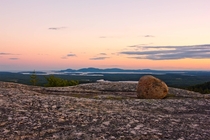 Sunset over Mount Desert Island Maine 