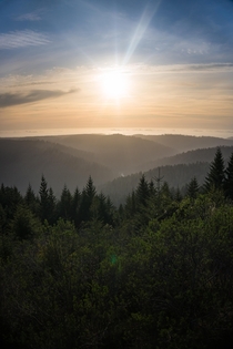 Sunset over the Bald Hills in Humboldt County CA 