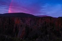 Sunset rainbow at the Black Canyon of the Gunnison 
