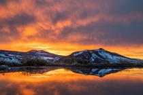 Sunset Reflection Near Steamboat Colorado 