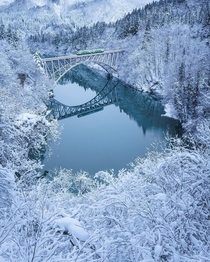 Tadamigawa Bridge in Fukushima Japan