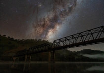 Taemas Bridge under the Milky Way OC Insta profondphoto
