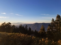 Taken on MtSan Jacinto in California looking northwest to the San Bernardino Mountains 