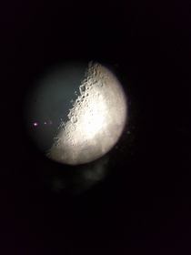 Taken through a  telescope with my phone