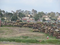 Tank cemetery in Eritrea 