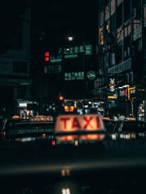 Taxi queue Hong Kong 
