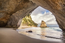 Te Hoho Rock from New Zealands Cathedral Cove  Photographed by Greg Ness