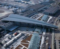 Terminal  of Copenhagen Airport looks like a giant paper plane 