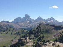 Teton Mountains as seen from Targhee National Forest west side  x  