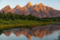 Tetons with the morning glow 