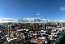 That one day when it snowed in the city itself Santiago Chile 