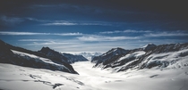 The Aletsch Glacier from the top of Jungfraujoch Switzerland 