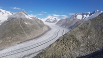 The Aletsch the greatest glacier of the Alps Switzerland 