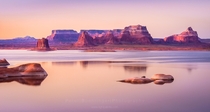 The almost otherworldly landscape of Lake Powell at dawn in southern Utah  by Peter Bhringer