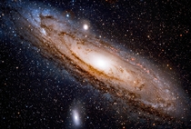 The Andromeda galaxy including some h-alpha data