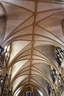 The asymmetrical crazy vaults of the choir in Lincoln Cathedral- a unique architectural element Geoffrey de Noiers c  