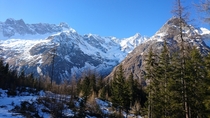 The autumn snow on Mt Dolent Valais switzerland - 