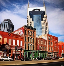 The Bat building towering over Nashville