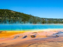 The beautiful colors of the Grand Prismatic Spring Yellowstone National Park 