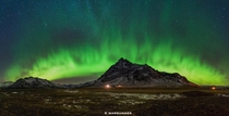 The beautiful Northern Lights near Hfn Iceland  photo by Byron Prukston - x-post rIsland
