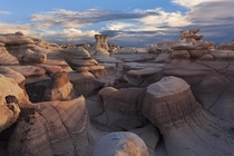 The Bisti Badlands of New Mexico at sunset  Ben DiAnna