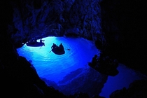 The Blue Cave in Bievo Croatia  by Romeo Demes