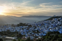 The blue city of Chefchaouen Morocco 