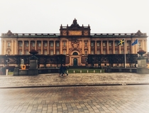The building complex was designed by Aron Johansson in the Neoclassical style with a centered Baroque Revival style facade section The Parliament House was constructed between  and  Stockholm - Sweden 