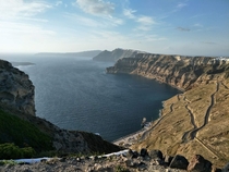 The Caldera of Santorini in Greece taken last month 