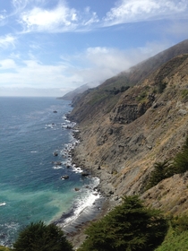 The Californian coast as seen from Highway  Shot with an iPhone  