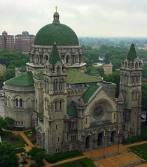 The Cathedral Basilica of Saint Louis - St Louis MO - Completed in  in the Neo-Byzantine Romanesque Revival style by architect Thomas P Barnett The Cathedral Basilica is known for its large mosaic installation which is one of the largest in the Western He