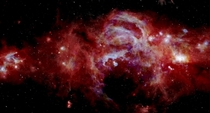 The center of our home galaxy photographed on infrared by NASAs SOFIA airborne telescope a few days ago
