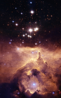 The center of the War and Peace Nebula NGC- with the Pismis- star cluster 