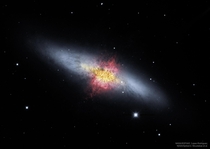 The Central Magnetic Field of the Cigar Galaxy