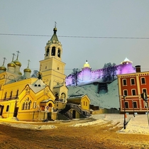 The church of John the Baptist and Nizhniy Novgorod Kremlin