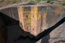 The Church of St George in Lalibela Ethiopia was hewn out of solid rock around  years ago OC