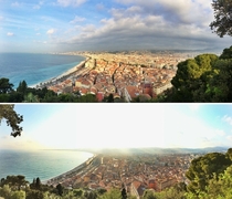 The classic Nice panorama - morning and afternoon comparison - 