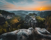 The cliffs of Saxonian Switzerland Germany 