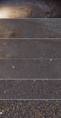 The close-up of the Andromeda Galaxy from the Hubble Space Telescope shows how many stars there really are