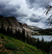 The clouds were rolling in on us at Medicine Bow National Forest 