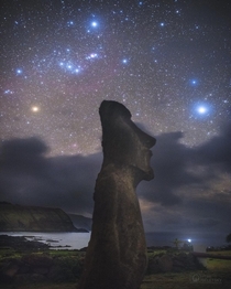 The constellation of Orion over Easter island Credit Carnegie Las Campanas Observatory TWAN