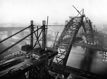 The construction of the Tyne Bridge over the River Tyne in North East England February nd  