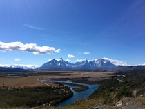 The Cordillera del Paine from afar 