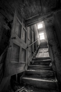 The crumbling stairway at GT Manor Oxford  UK - 