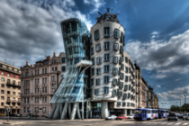 The Dancing House in Prague Czech Republic designed by Miluni and Gehry 