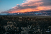 The days last light near Taos NM 