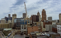The Detroit skyline April 
