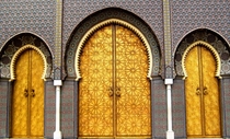 The doors of the royal palace in Fes Morocco 
