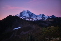 The early bird catches the worm Sunrise over Mount Baker Washington 
